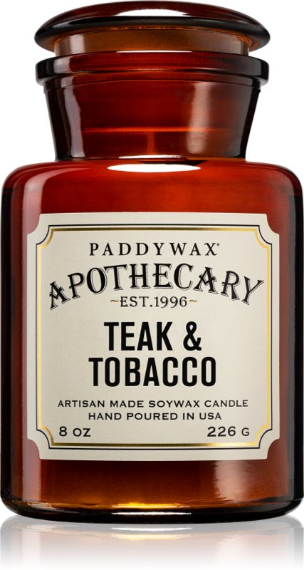 Paddywax Apothecary Teak & Tabacco lumânare parfumată 226 g