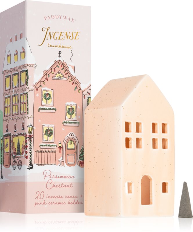 Paddywax Ceramic Village Persimmon Chestnut set cadou