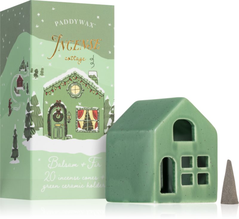 Paddywax Ceramic Village Balsam & Fir set cadou