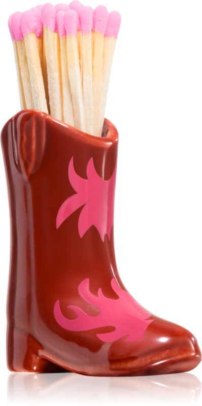 Paddywax Cowboy Boot Match Holder chibrituri Red & Pink Flame 25 buc