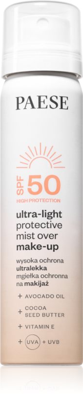 Paese Ultra-light Protective Mist Over Make-up fixator make-up SPF 50 75 ml