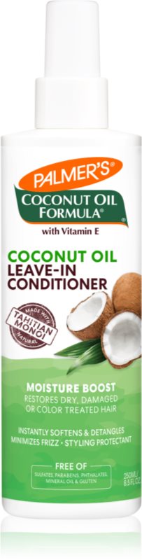 Palmer’s Coconut Oil Formula Moisture Boost conditioner Spray Leave-in pentru par uscat, deteriorat si tratat chimic 250 ml