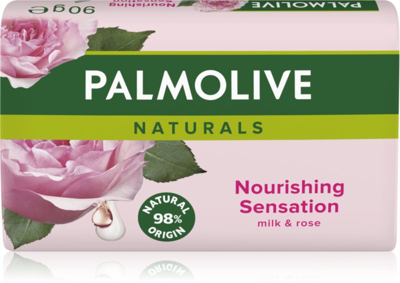 Palmolive Naturals Milk & Rose săpun solid cu aromă de trandafiri 90 g