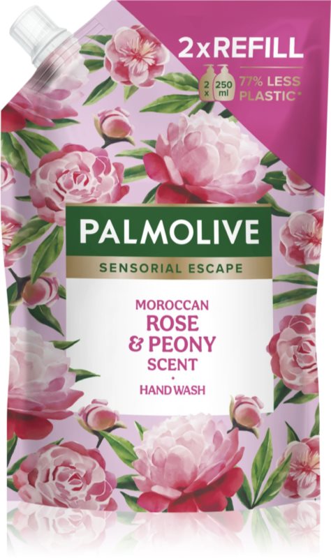 Palmolive Sensorial Escape Moroccan Rose & Peony Săpun lichid pentru mâini rezervă 500 ml