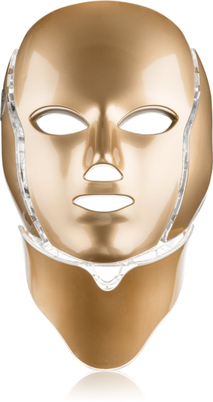 PALSAR7 LED Mask Face and Neck mască de tratament cu LED pentru față și gât Gold 1 buc