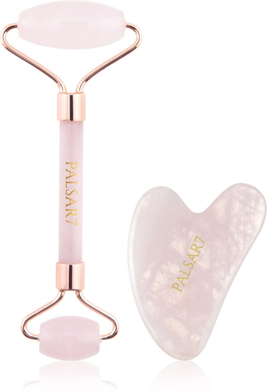 PALSAR7 Massage Roller and Guasha Rose Quartz rulou de masaj facial și accesoriu de masaj