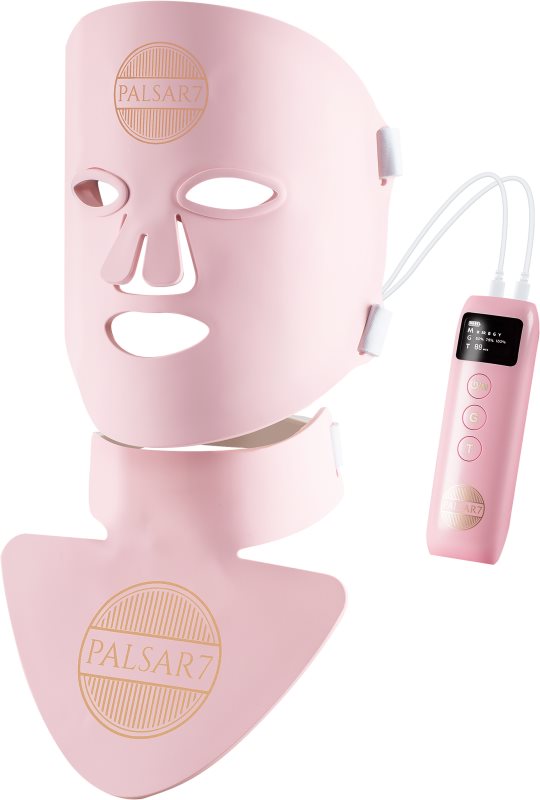 PALSAR7 Photon LED mask Pink Cloud mască de tratament cu LED pentru fata si decolteu 1 buc