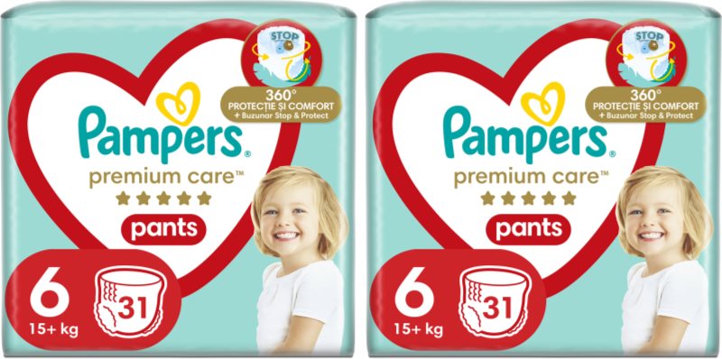 Pampers Premium Care Pants Size 6 set pentru bebeluși și copii mici