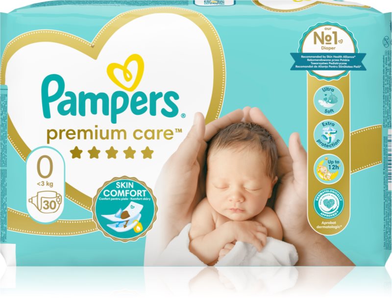 Pampers Premium Care Size 0 scutece de unică folosință < 3kg 30 buc