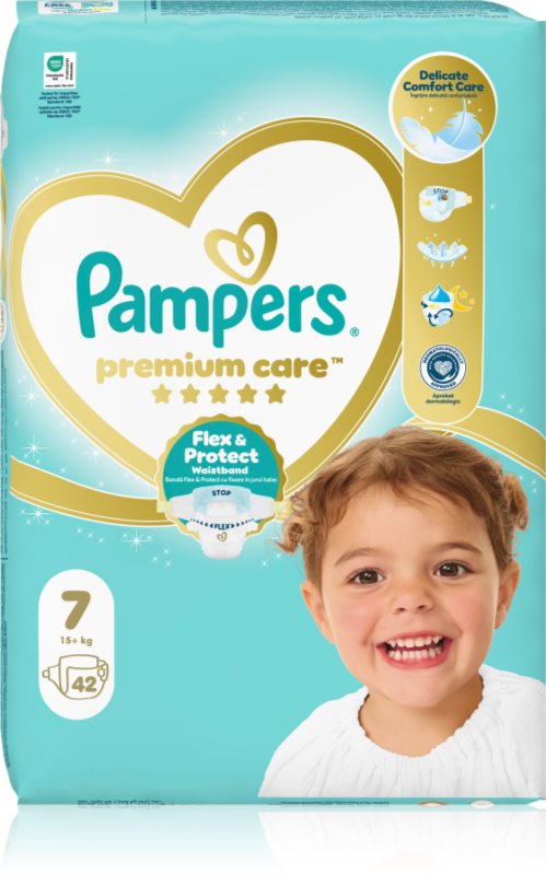 Pampers Premium Care Size 7 scutece de unică folosință 15+ kg 42 buc
