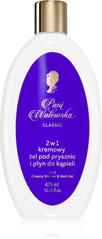 Pani Walewska Classic 2 in 1 spuma de baie si gel de dus pentru femei 475 ml