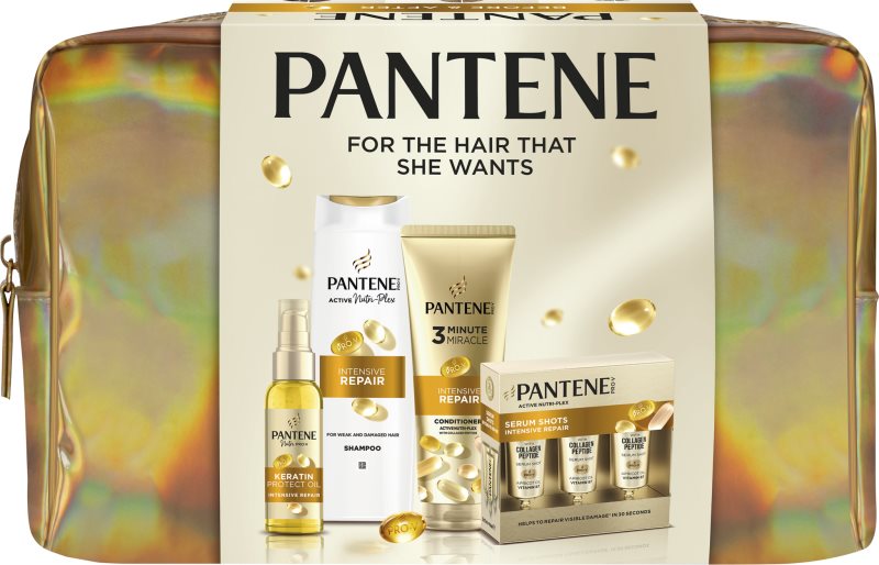Pantene Pro-V Active Nutri Plex Golden Bag set cadou pentru par deteriorat