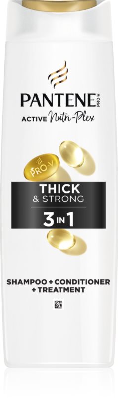 Pantene Pro-V Active Nutri Plex Thick&Strong șampon pentru păr slab și deteriorat 3 in 1 325 ml