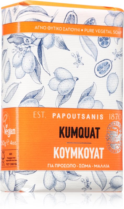 PAPOUTSANIS Kumquat săpun solid 150 g