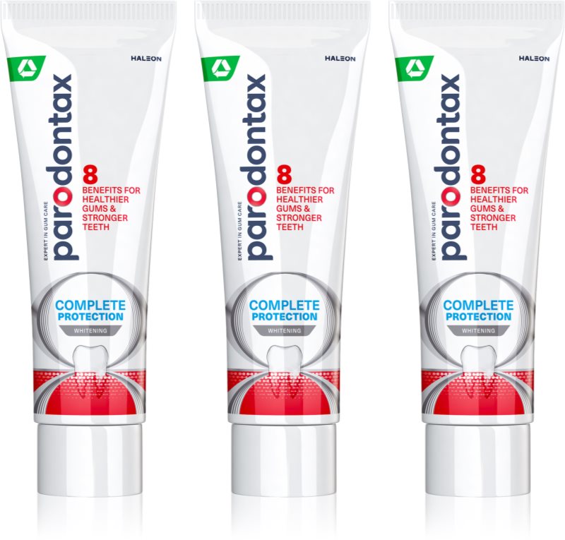 Parodontax Complete Protection Whitening pasta de dinti albitoare cu Fluor 3x75 ml