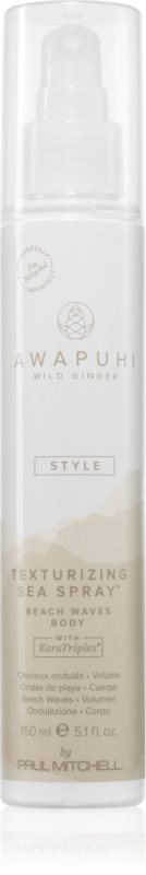Paul Mitchell Awapuhi Wild Ginger Texturizing Sea Spray spray cu efect de bucle lejere, pentru plajă 150 ml