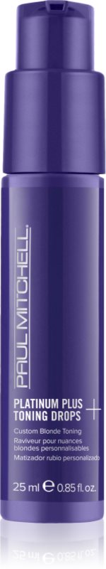 Paul Mitchell Platinum Plus Toning Drops picături cu pigmenți pentru păr în nuanțe reci de blond, decolorat sau șuvițat 25 ml