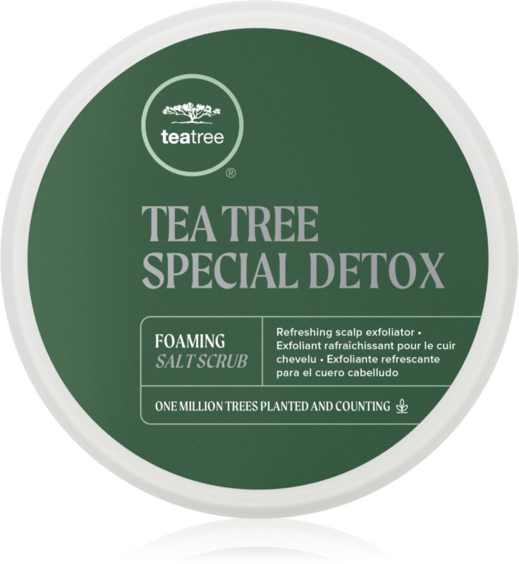 Paul Mitchell Tea Tree Special Detox Foaming Salt Scrub spuma exfolianta pentru fata pentru par si scalp 184 ml