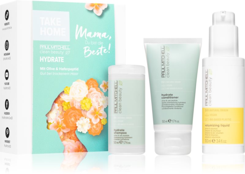 Paul Mitchell Clean Beauty Hydrate set pentru par uscat