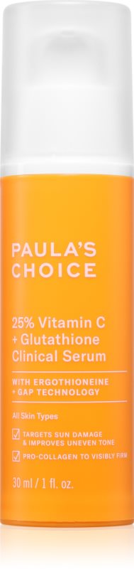 Paula's Choice Vitamin C 25% + Glutathione Clinical Serum ser calmant cu vitamina C 30 ml