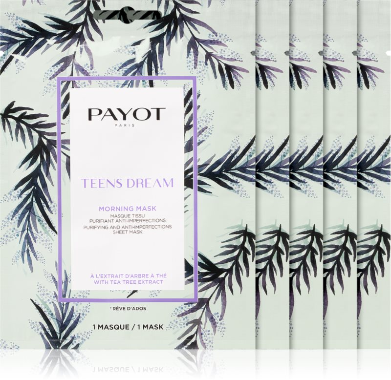 Payot Morning Mask Teens Dream masca de celule cu efect de curatare si reimprospatare pentru piele mixta spre grasa 5 buc