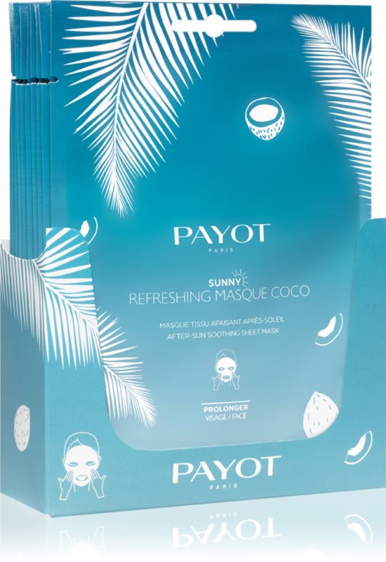 Payot Sunny Masque Après-Soleil Masca pentru fata cu efect catifelant si revigorant dupa expunerea la soare 10 buc