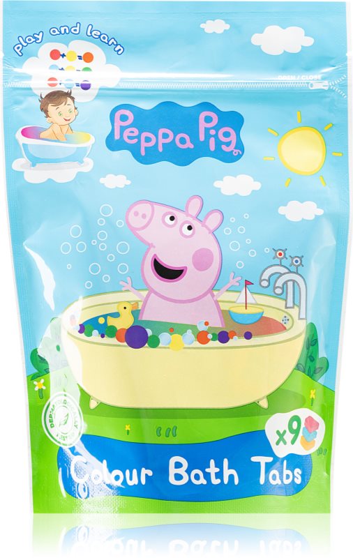 Peppa Pig Colour Bath Tabs tablete colorate efervescente pentru baie 9x16 g