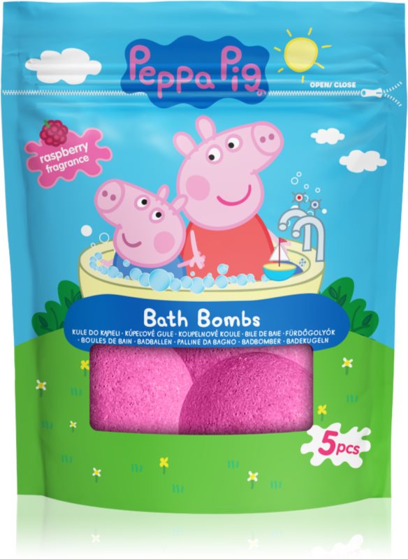 Peppa Pig Bath Bombs bile eferverscente pentru baie 5x50 g