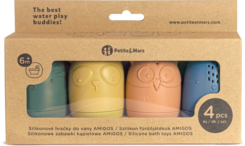 Petite&Mars Amigos jucărie pentru apă 6 m+ 4 buc