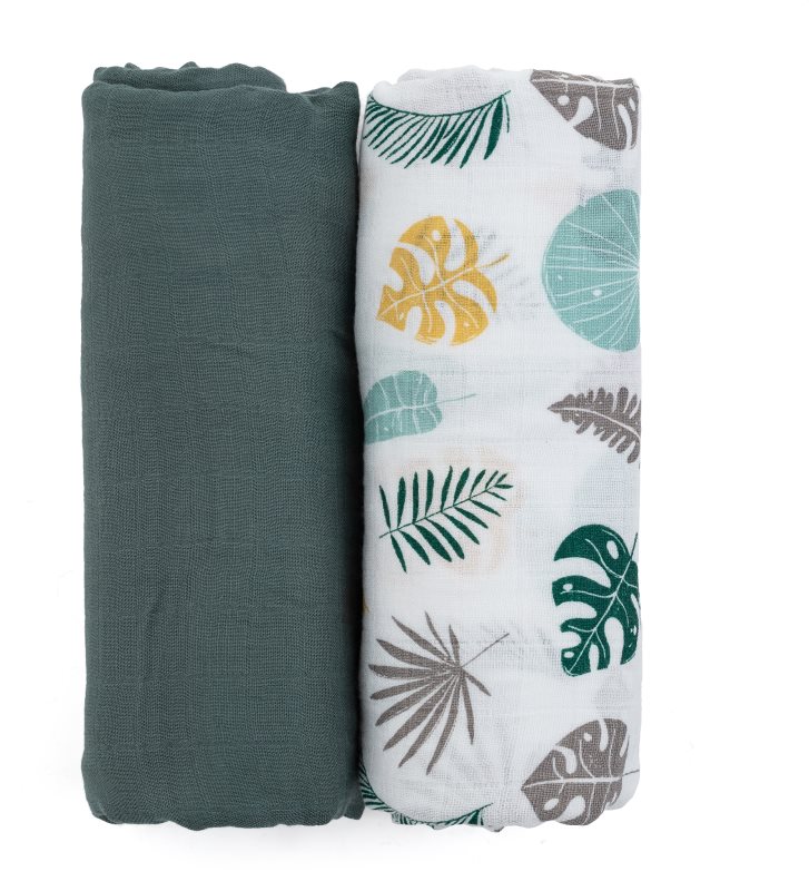 Petite&Mars Misty scutece textile Misty Green 120 x 120 cm 2 buc