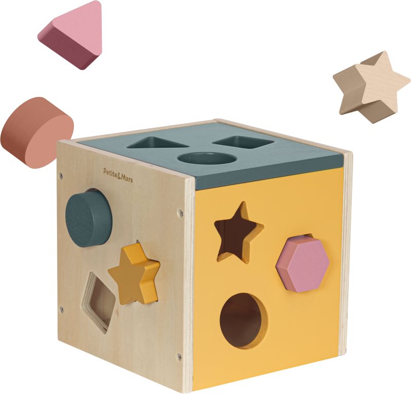 Petite&Mars Wood of Mars Gravity jucărie interactivă cu piese care se pot insera din lemn 12 m+ 1 buc