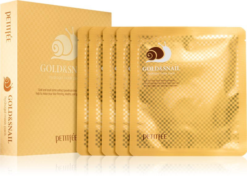 Petitfée Gold & Snail mască intensă cu hidrogel extract de melc 5x30 g