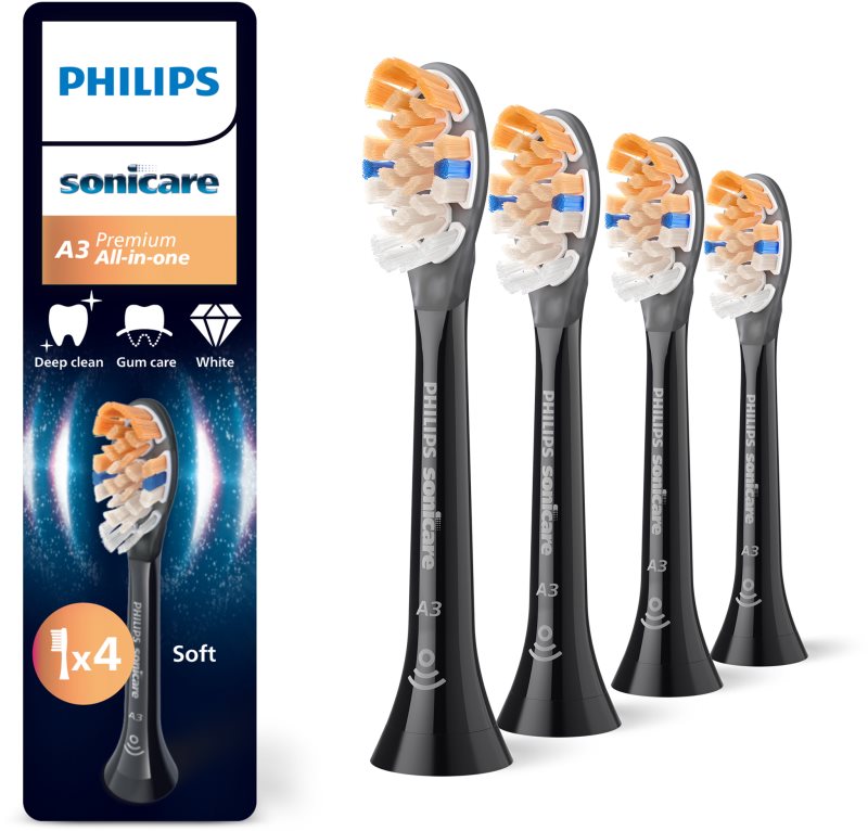 Philips Sonicare Premium All-in-One HX9094/88 capete de schimb pentru periuta de dinti Black 4 buc