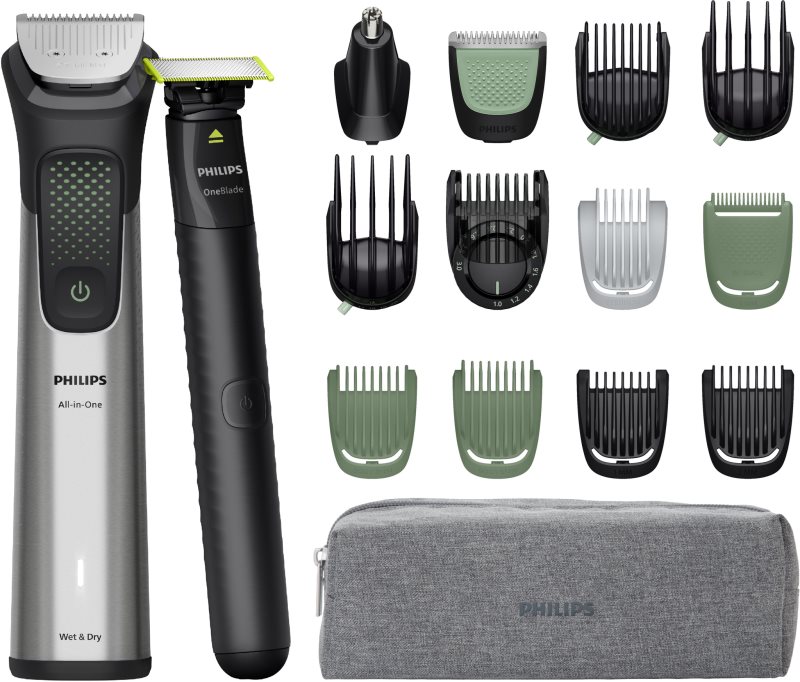 Philips Series 9000 MG9535/15 aparat de tuns multifuncțional + Philips One Blade Face 1 buc