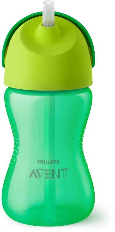 Philips Avent Bendy Straw SCF798/01 12m+ ceasca cu pai flexibil Green 300 ml