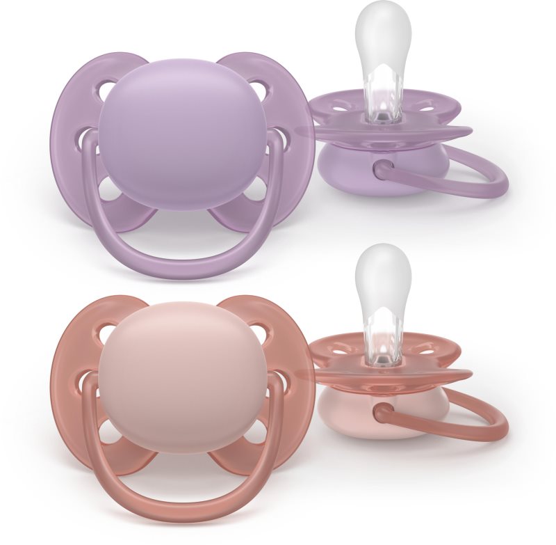 Philips Avent Ultrasoft SCF091/43 6-18 m suzetă Girl 2 buc