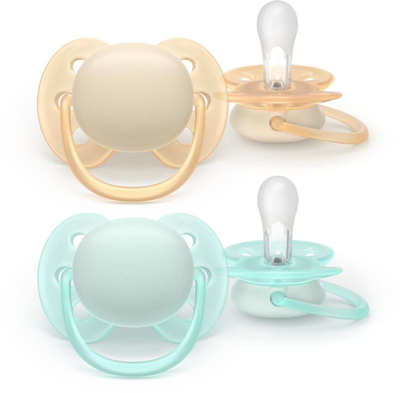 Philips Avent Ultrasoft SCF091/40 0-6 m suzetă Neutral 2 buc