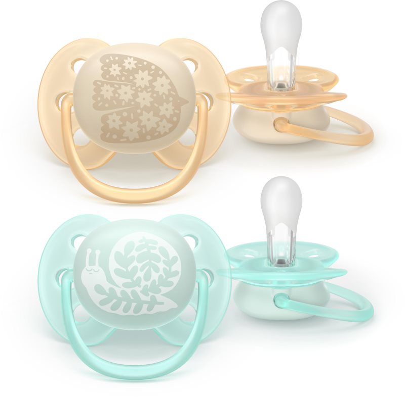 Philips Avent Ultrasoft SCF091/41 0-6 m suzetă Neutral 2 buc