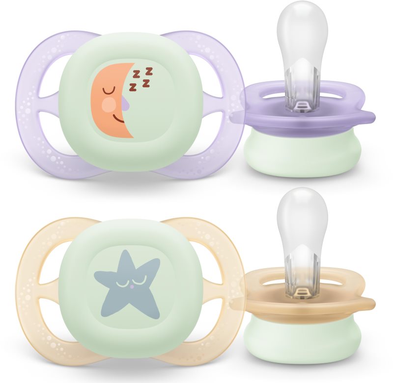 Philips Avent Ultrastart Day&Night SCF075/17 0-2 m suzetă Girl 2 buc