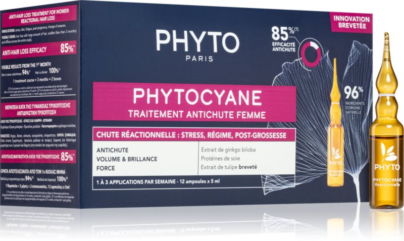 Phyto Phytocyane Women Treatment tratament pentru stimularea creșterii părului și anti-cădere 12x5 ml