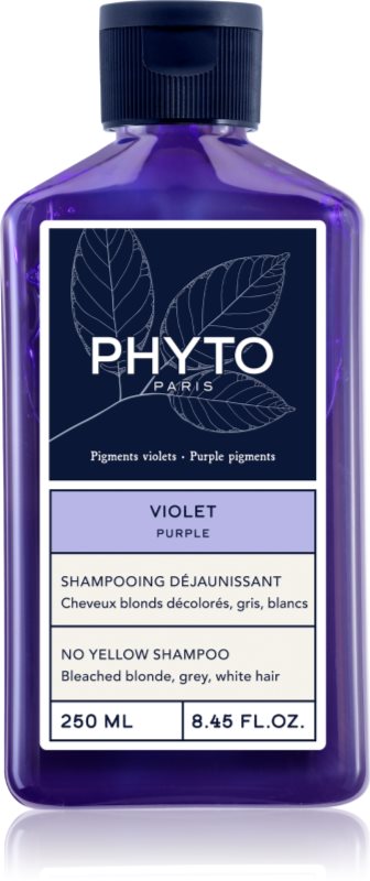 Phyto Violet No Yellow Shampoo șampon nuanțator pentru parul blond cu suvite 250 ml