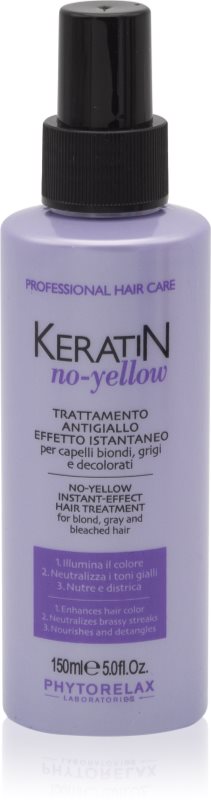 Phytorelax Laboratories Keratin No-Yellow spray contra tonurilor galbene 150 ml