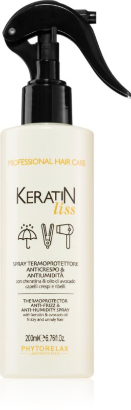 Phytorelax Laboratories Keratin Liss spray de protecție cu efect de hidratare pentru par indisciplinat 250 ml