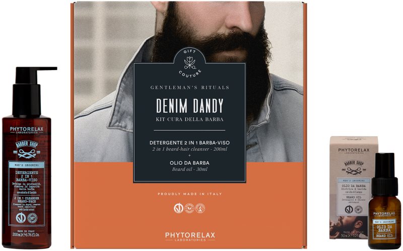 Phytorelax Laboratories Men's Grooming Denim Dandy set cadou pentru barbă