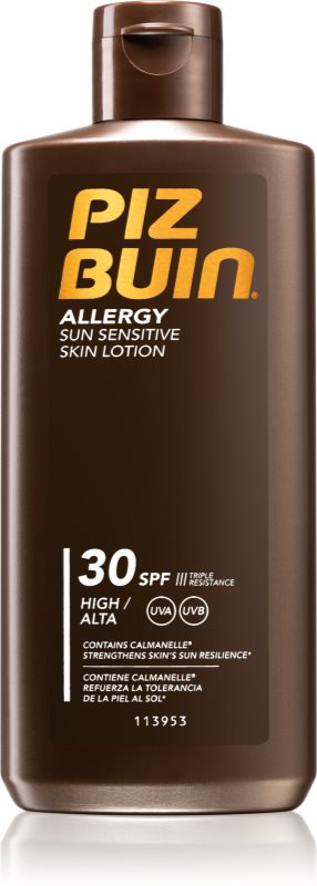 Piz Buin Allergy loțiune de protecție solară pentru piele sensibila SPF 30 200 ml