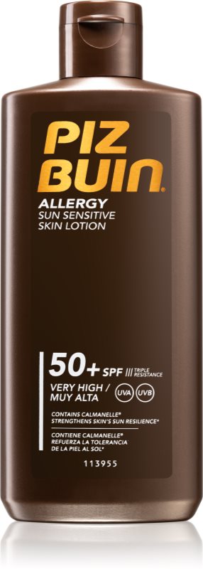 Piz Buin Allergy loțiune de protecție solară pentru piele uscata si sensibila SPF 50+ 200 ml