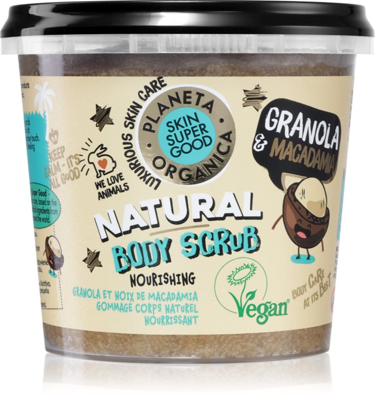 Organic Shop Skin Super Good Granola & Macadamia Exfoliant hrănitor pentru corp 360 ml