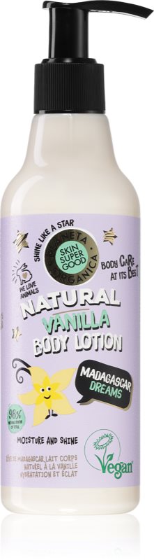 Organic Shop Skin Super Good Madagascar Dreams lapte hidratant, cu efect de iluminare cu vanilie 250 ml