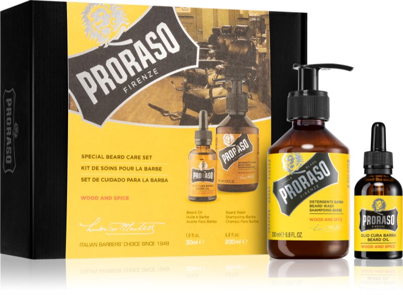 Proraso Wood and Spice set cadou pentru barbă pentru bărbați