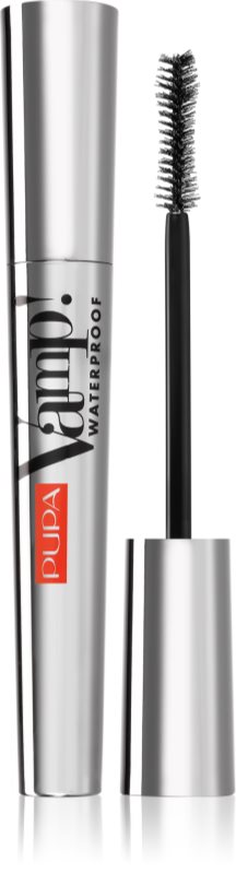 PUPA Milano Vamp! Waterproof mascara rezistent la apă pentru curbare și volum culoare 001 Black 9 ml